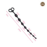 TPFSecret Perlen Analkette für Männer und Frauen - verschiedene Längen und Durchmesser - Schwarz